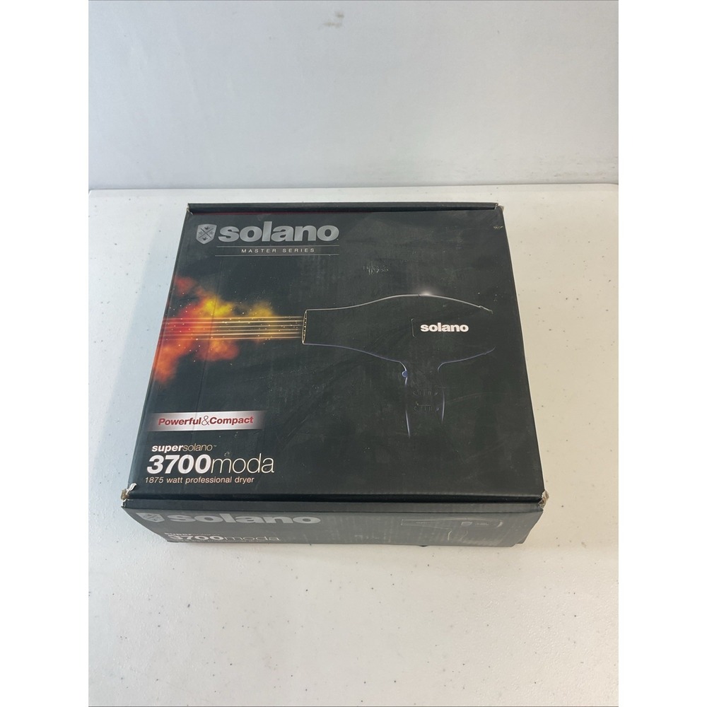 New Super Solano Master Series 3700 Moda Professional Hair Dryer Black $220